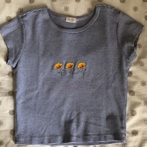 Blue flower brandy Melville shirt